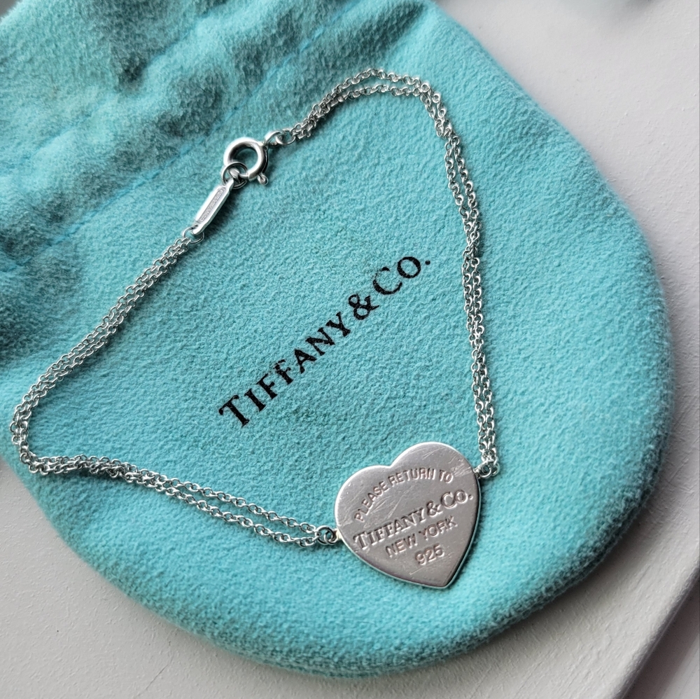 Tiffany & Co. Please return to Tiffany heart double strand bracelet